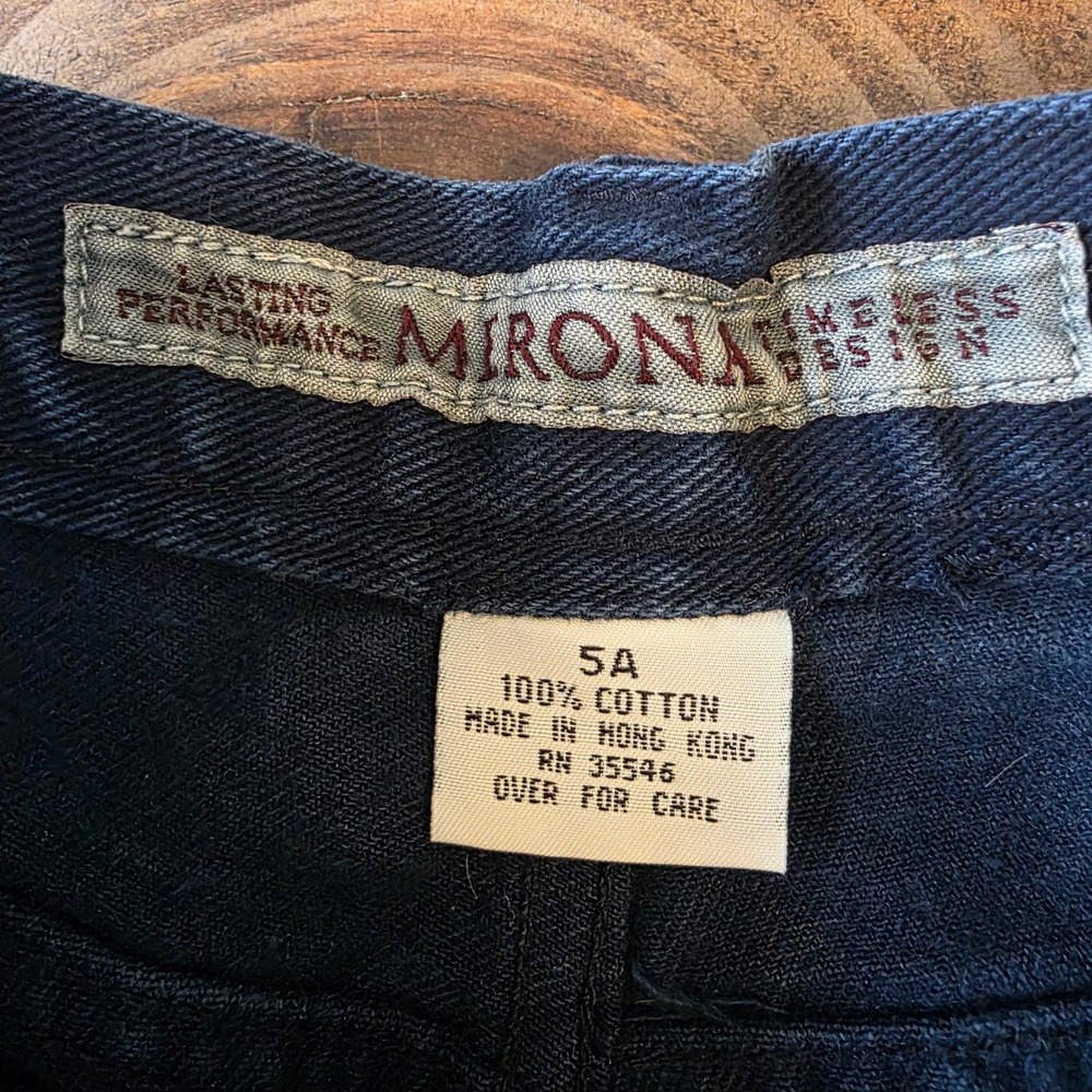 Mirona Jeans Dark Wash‎ Button Fly Straight Leg Denim Pants Size 5A vintage - Picture 7 of 7